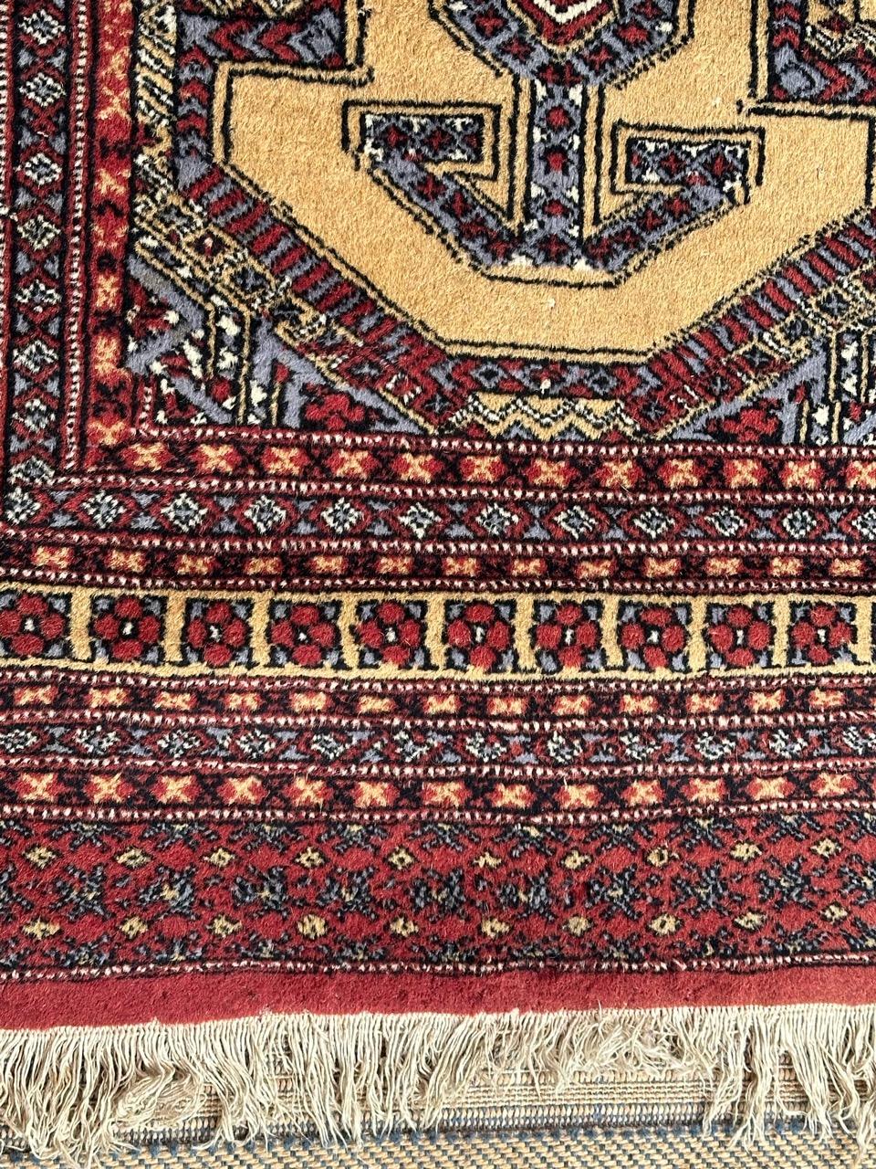Wool Bobyrug’s distressed vintage Pakistani rug  For Sale