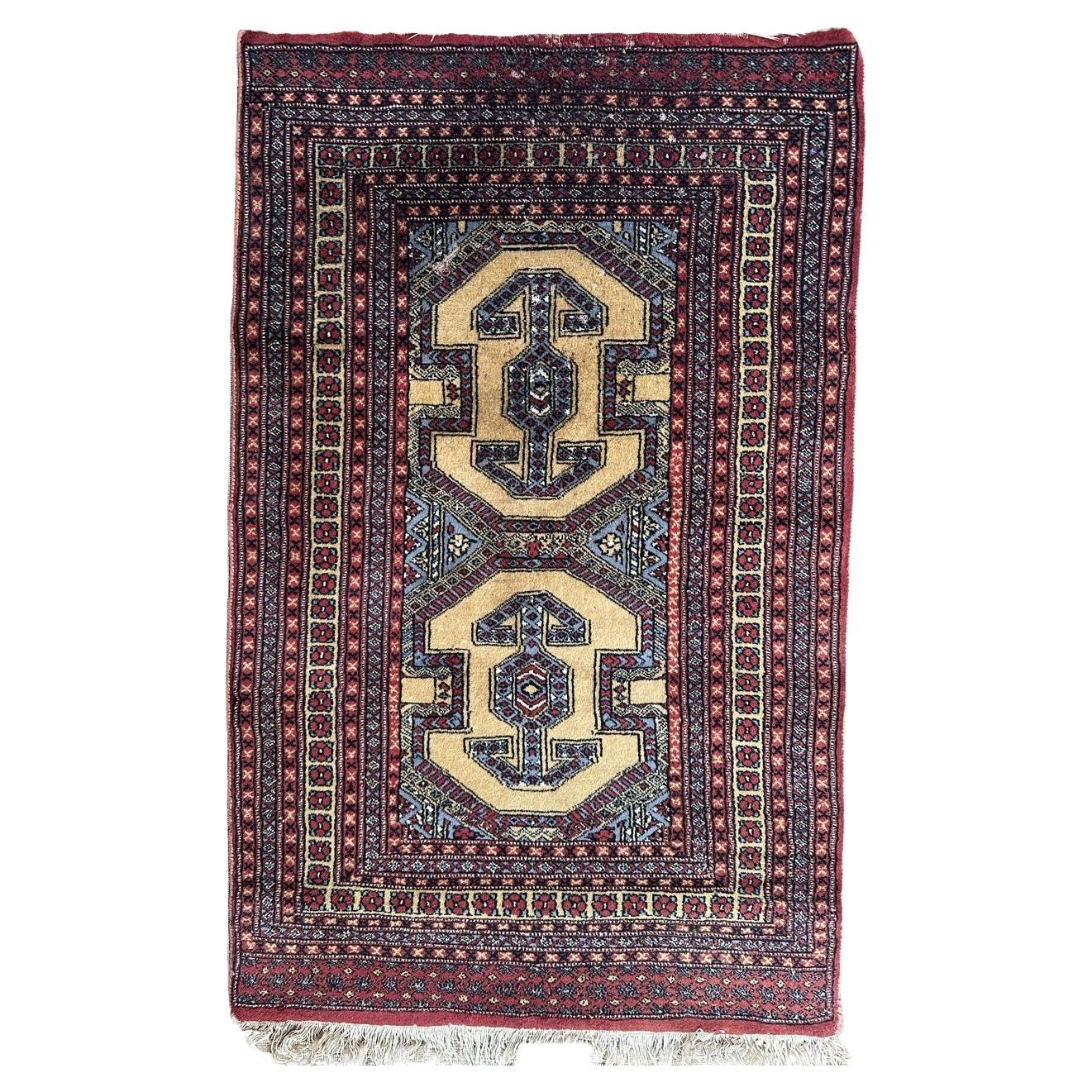 Bobyrug’s distressed vintage Pakistani rug  For Sale