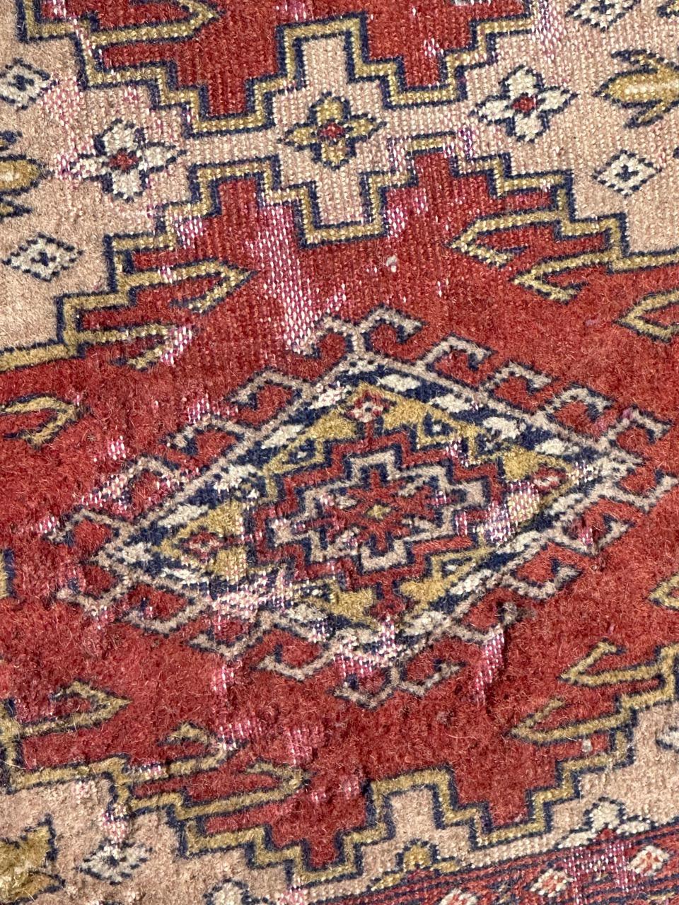 Bobyrug’s distressed vintage Pakistani rug Turkmen style  For Sale 3