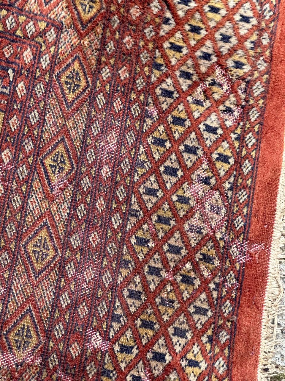 Bobyrug’s distressed vintage Pakistani rug Turkmen style  For Sale 5