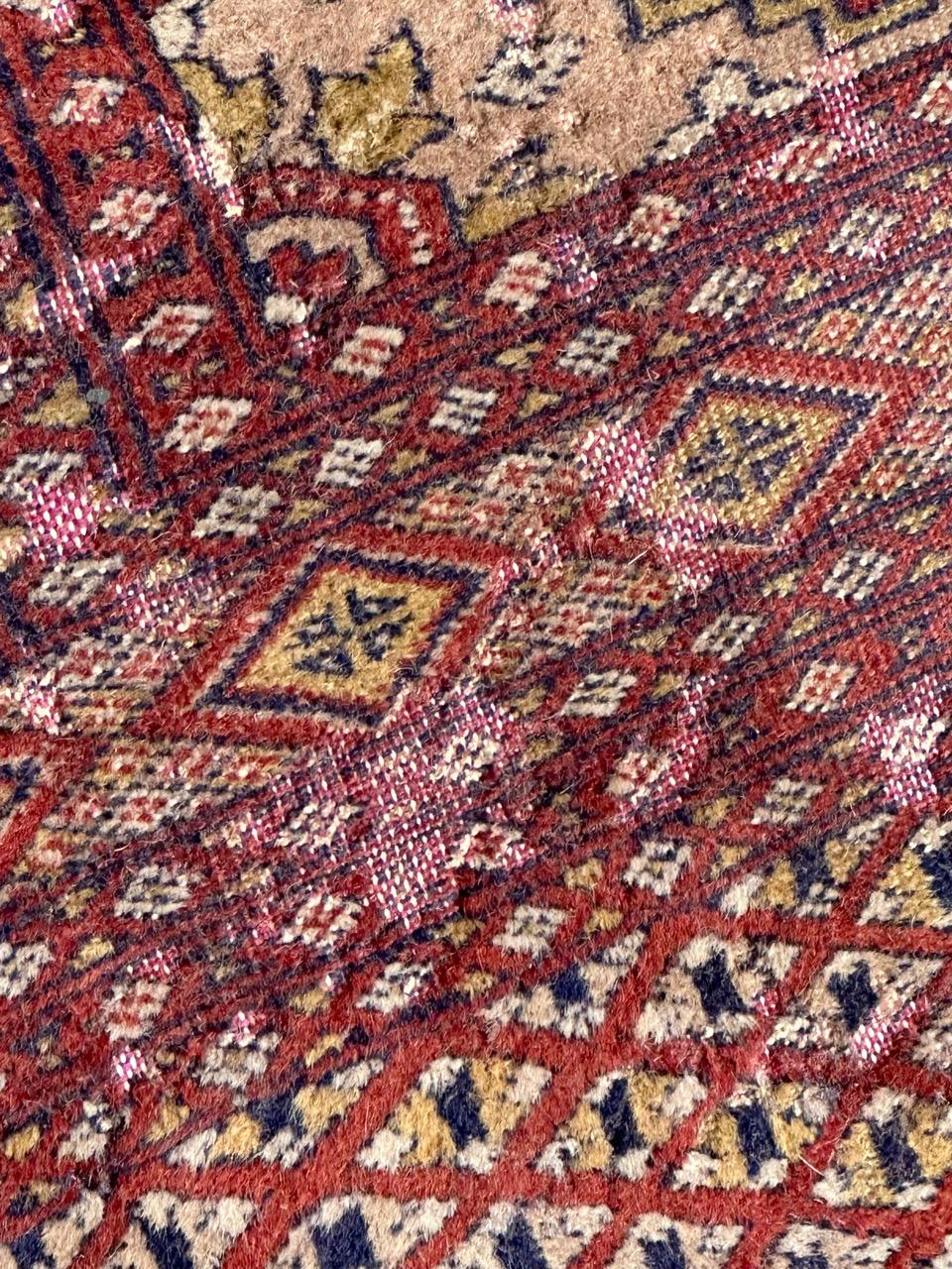 Bobyrug’s distressed vintage Pakistani rug Turkmen style  For Sale 2