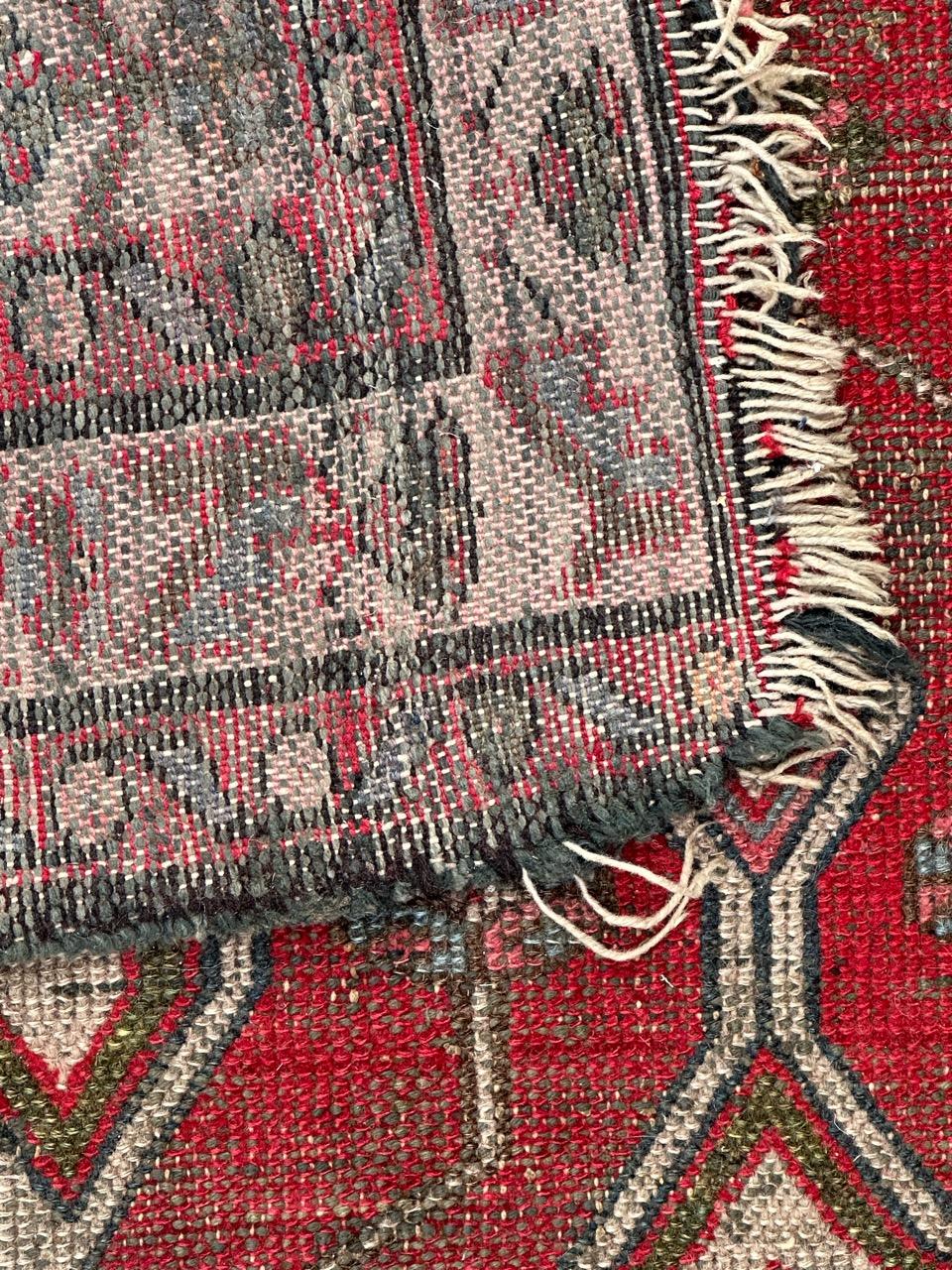Bobyrug’s distressed vintage rustic mazlaghan rug  For Sale 7