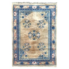 Bobyrug's Fine Vintage Chinese peking Rug (tapis chinois vintage)