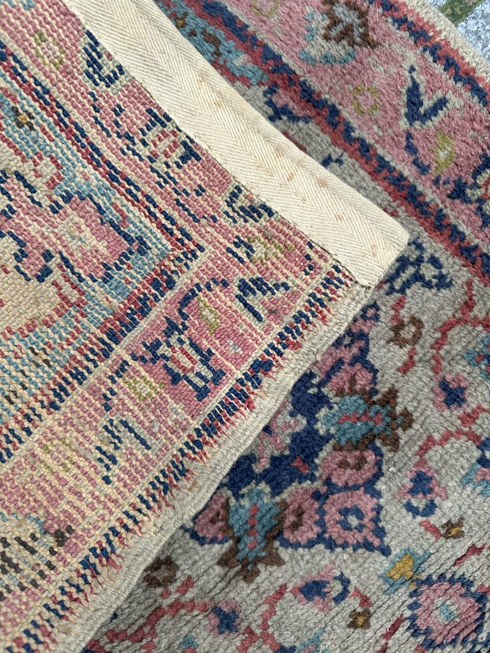 Wool Bobyrug’s little antique Moroccan oushak design rug
