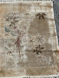 Bobyrug’s little vintage silk Chinese pictorial rug