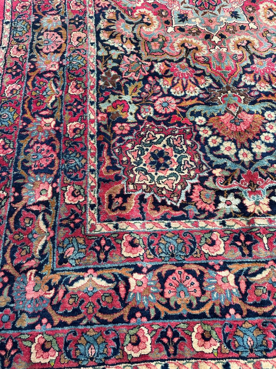 Bobyrugs prächtiger antiker Isfahan-Teppich aus dem 19.  (Kaschan) im Angebot