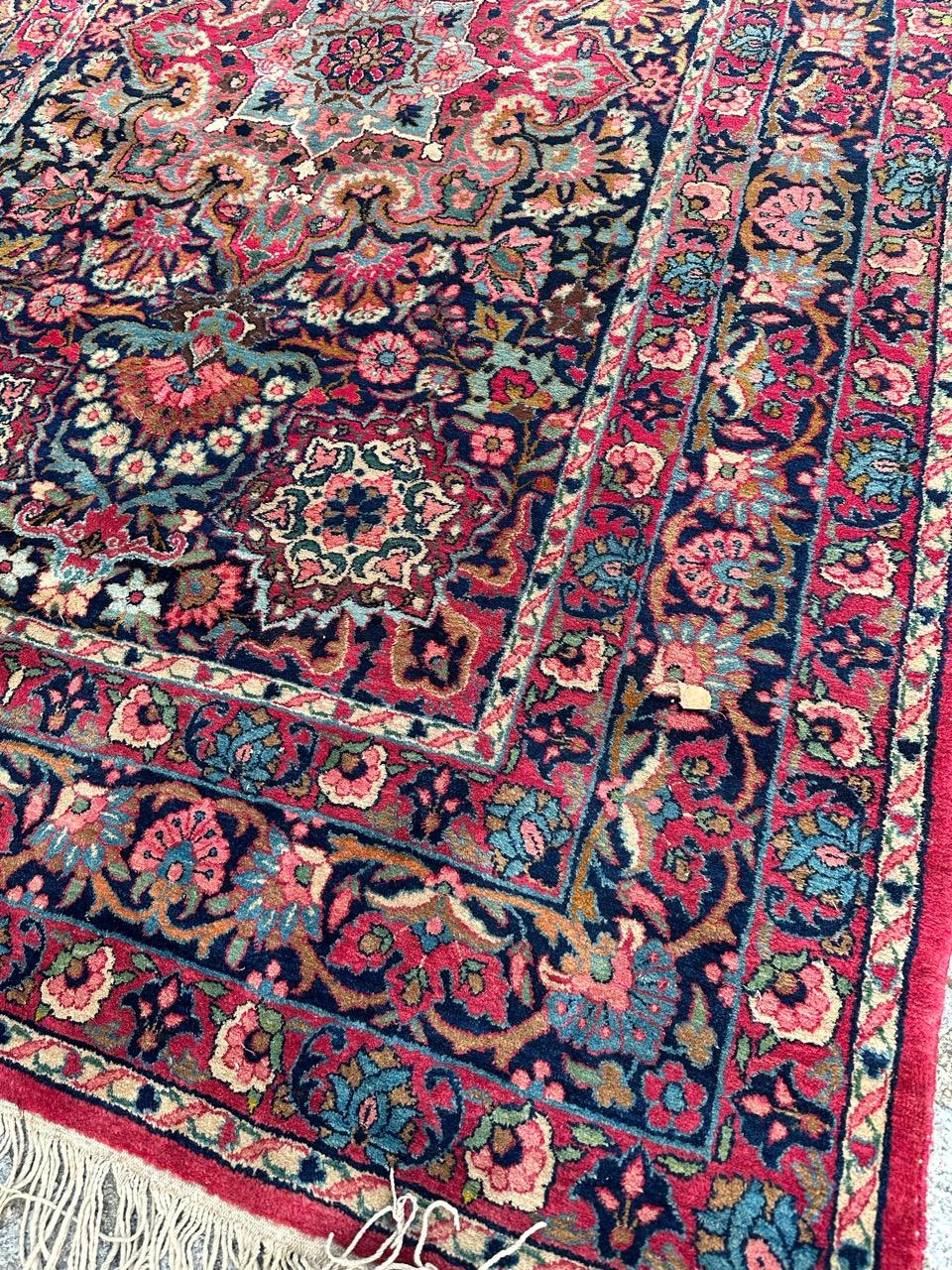 Asian Bobyrug’s magnificent antique 19th century Isfahan rug  For Sale