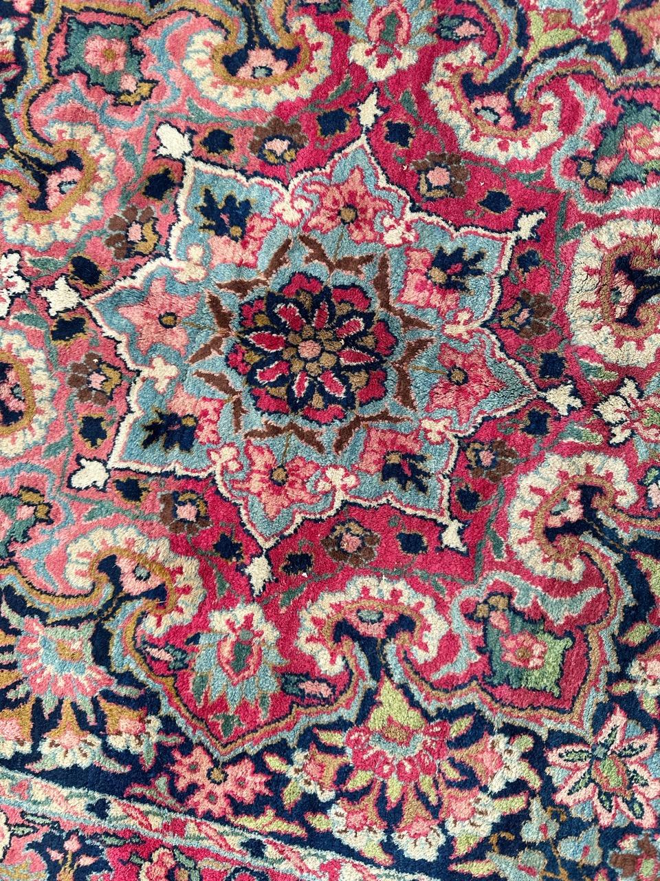 Hand-Knotted Bobyrug’s magnificent antique 19th century Isfahan rug  For Sale