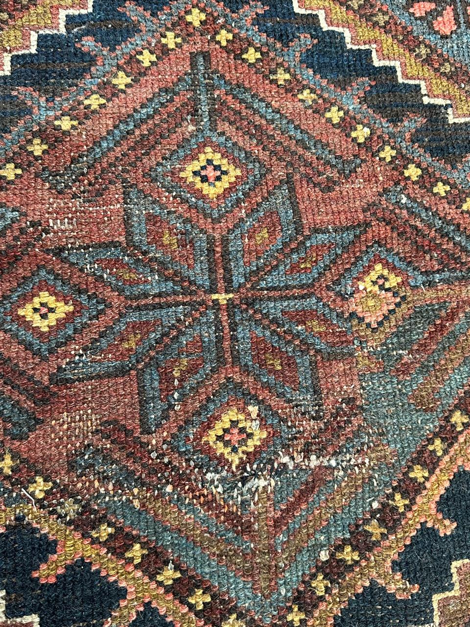 Bobyrug’s mid century tribal Kurdish rug  For Sale 2