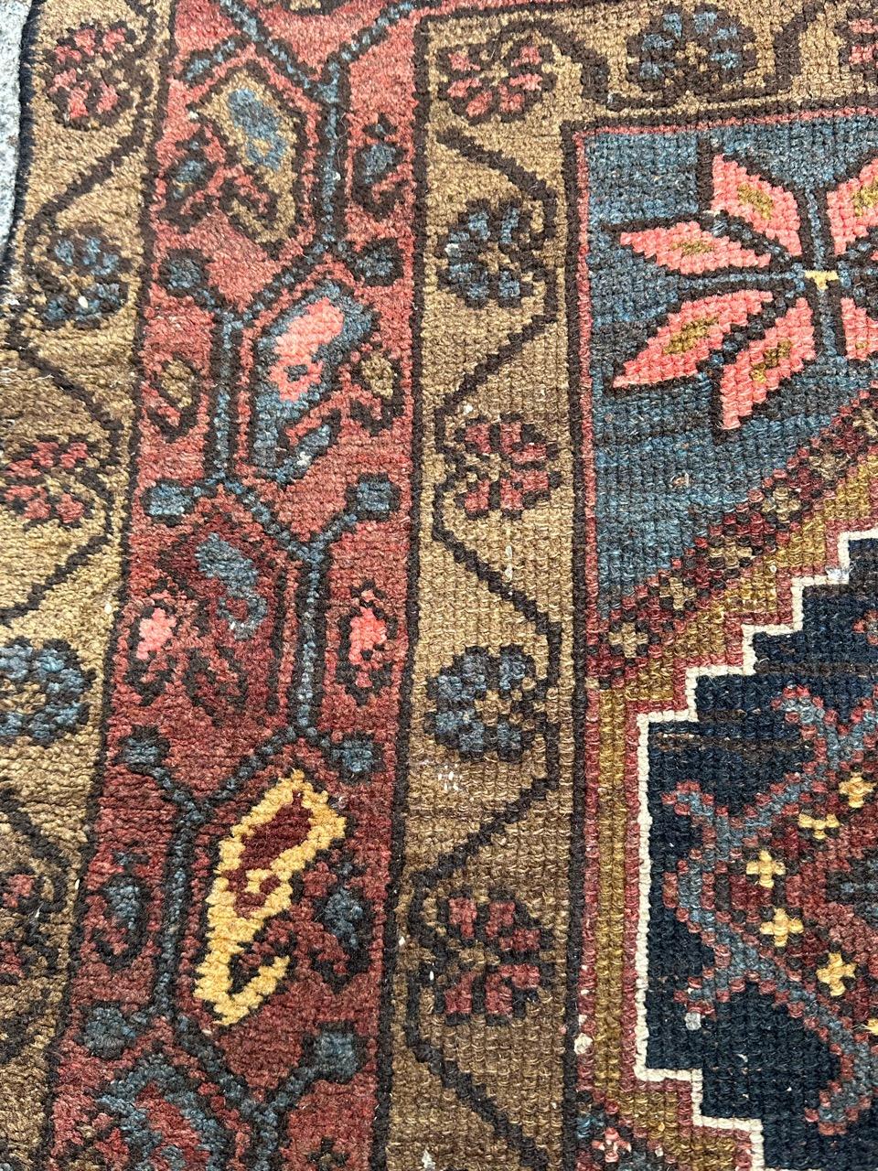 Bobyrug’s mid century tribal Kurdish rug  For Sale 3