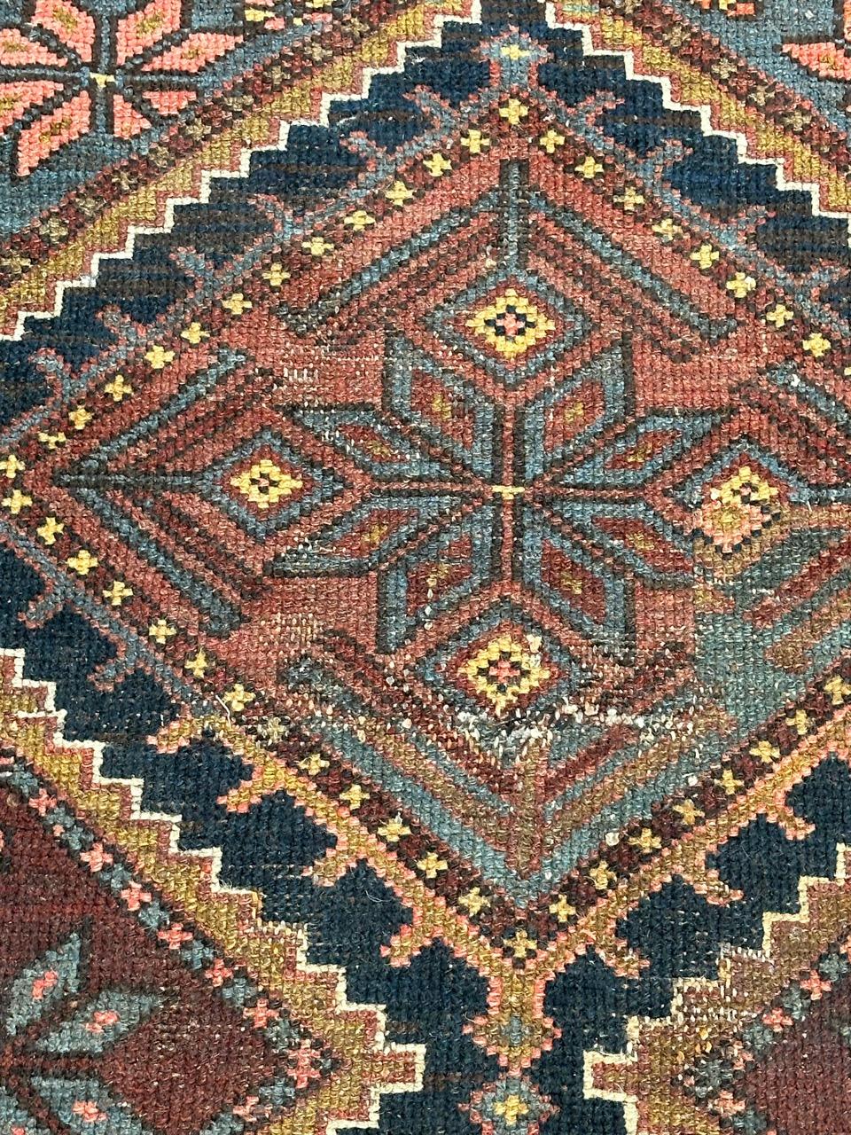 20th Century Bobyrug’s mid century tribal Kurdish rug  For Sale