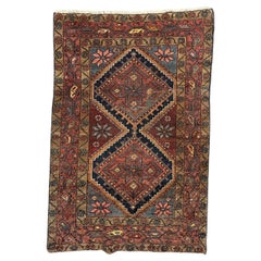 Vintage Bobyrug’s mid century tribal Kurdish rug 