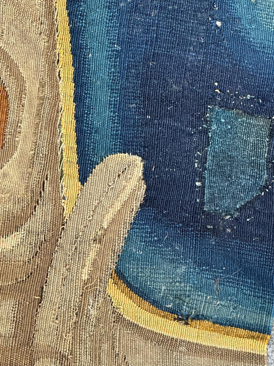 Bobyrug's nice 17th century French Aubusson fragment tapestry  en vente 9
