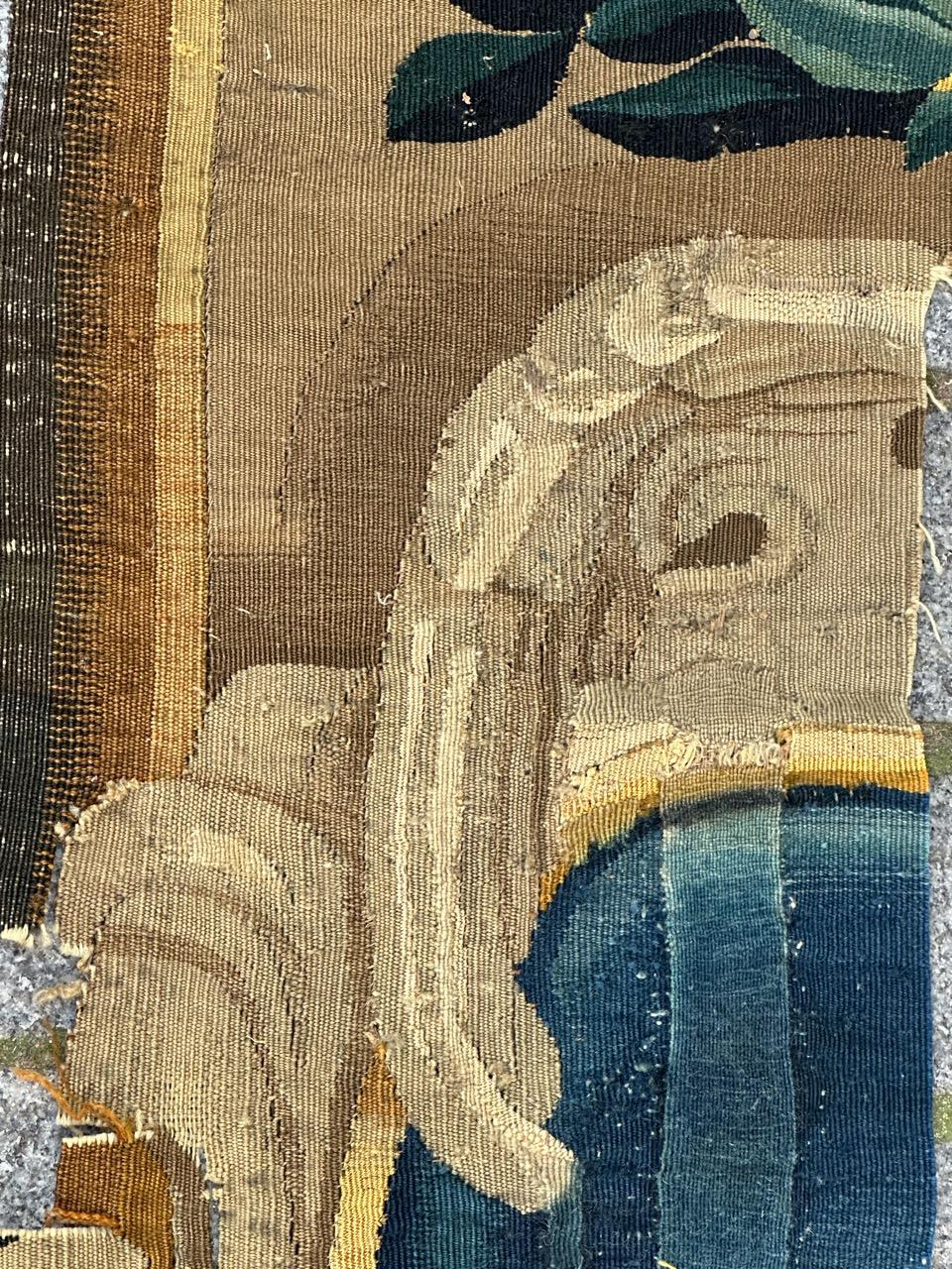 Bobyrug's nice 17th century French Aubusson fragment tapestry  en vente 1