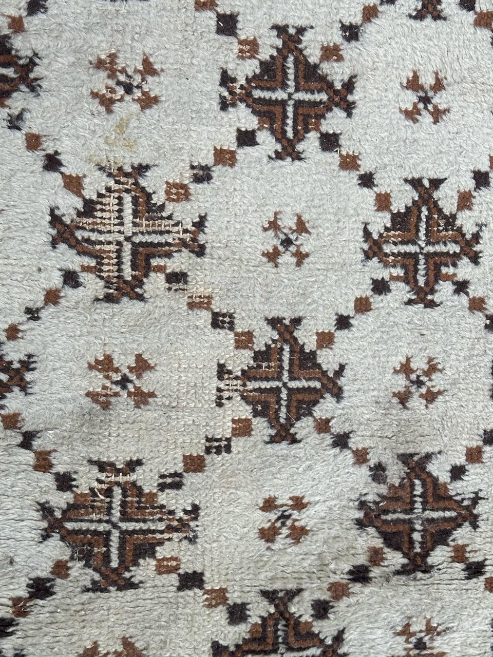 Bobyrug's schöner antiker marokkanischer Teppich im Art Deco Stil  (Wolle) im Angebot