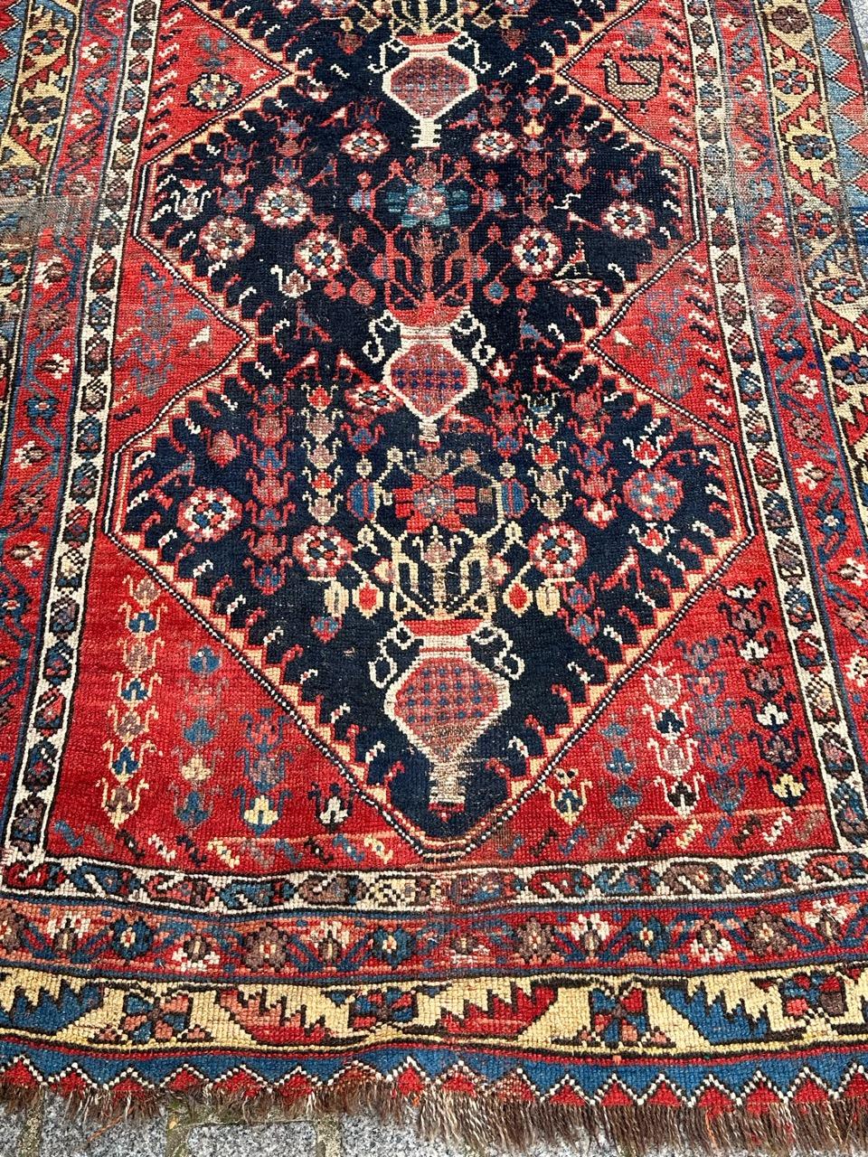 Bobyrug’s nice antique Azerbaijan tribal rug  For Sale 3