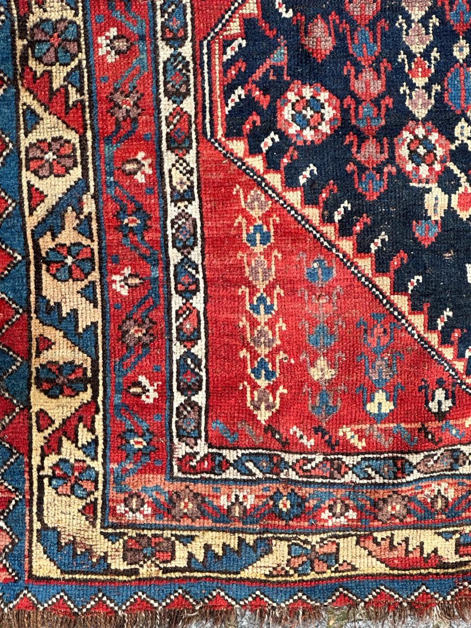 Bobyrug’s nice antique Azerbaijan tribal rug  In Fair Condition For Sale In Saint Ouen, FR