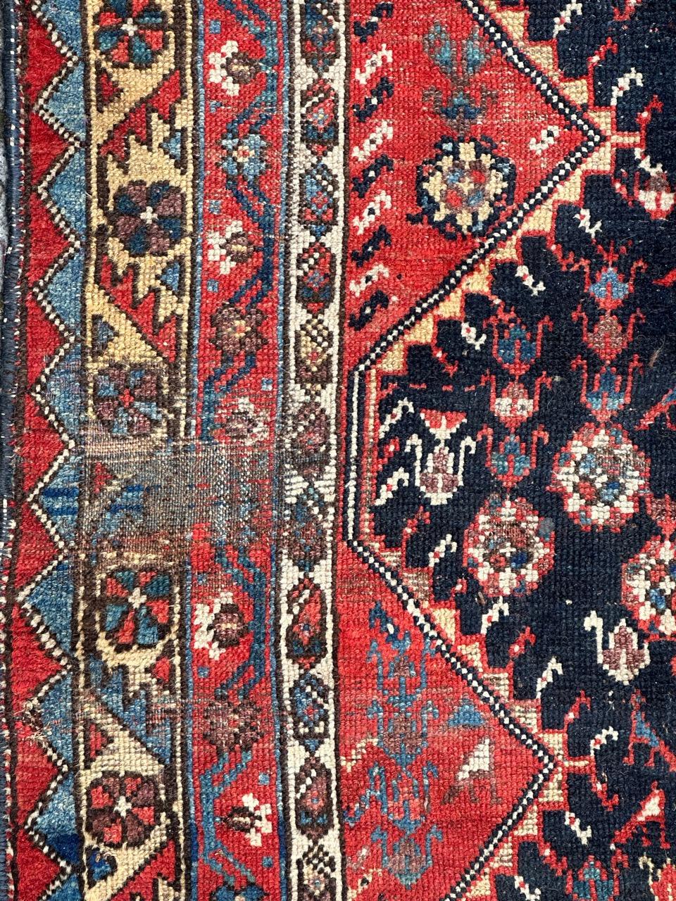 Wool Bobyrug’s nice antique Azerbaijan tribal rug  For Sale
