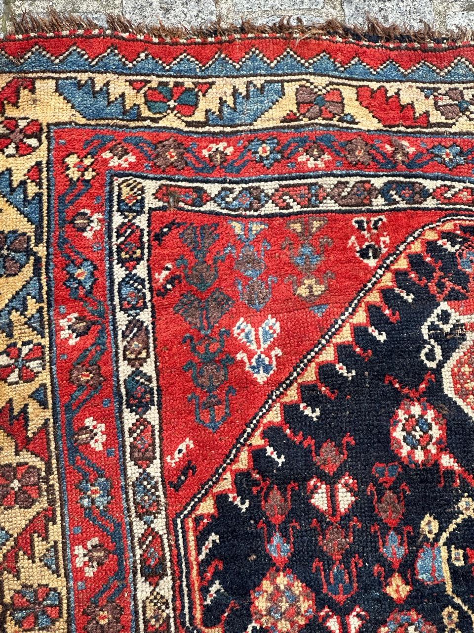 Bobyrug’s nice antique Azerbaijan tribal rug  For Sale 1