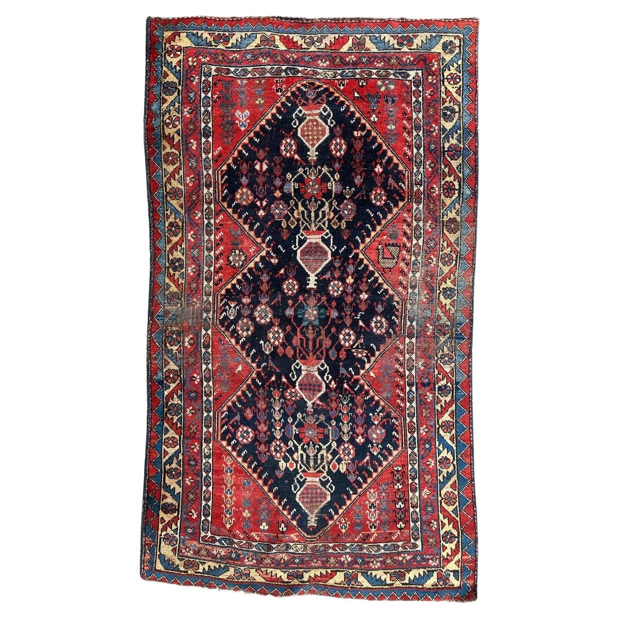 Bobyrug’s nice antique Azerbaijan tribal rug  For Sale