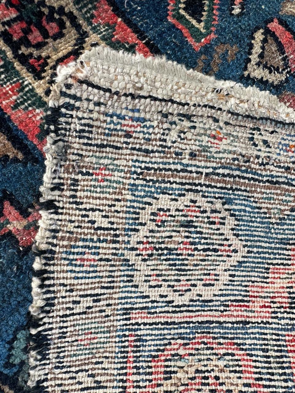 Bobyrug’s nice antique distressed Hamadan rug  For Sale 7