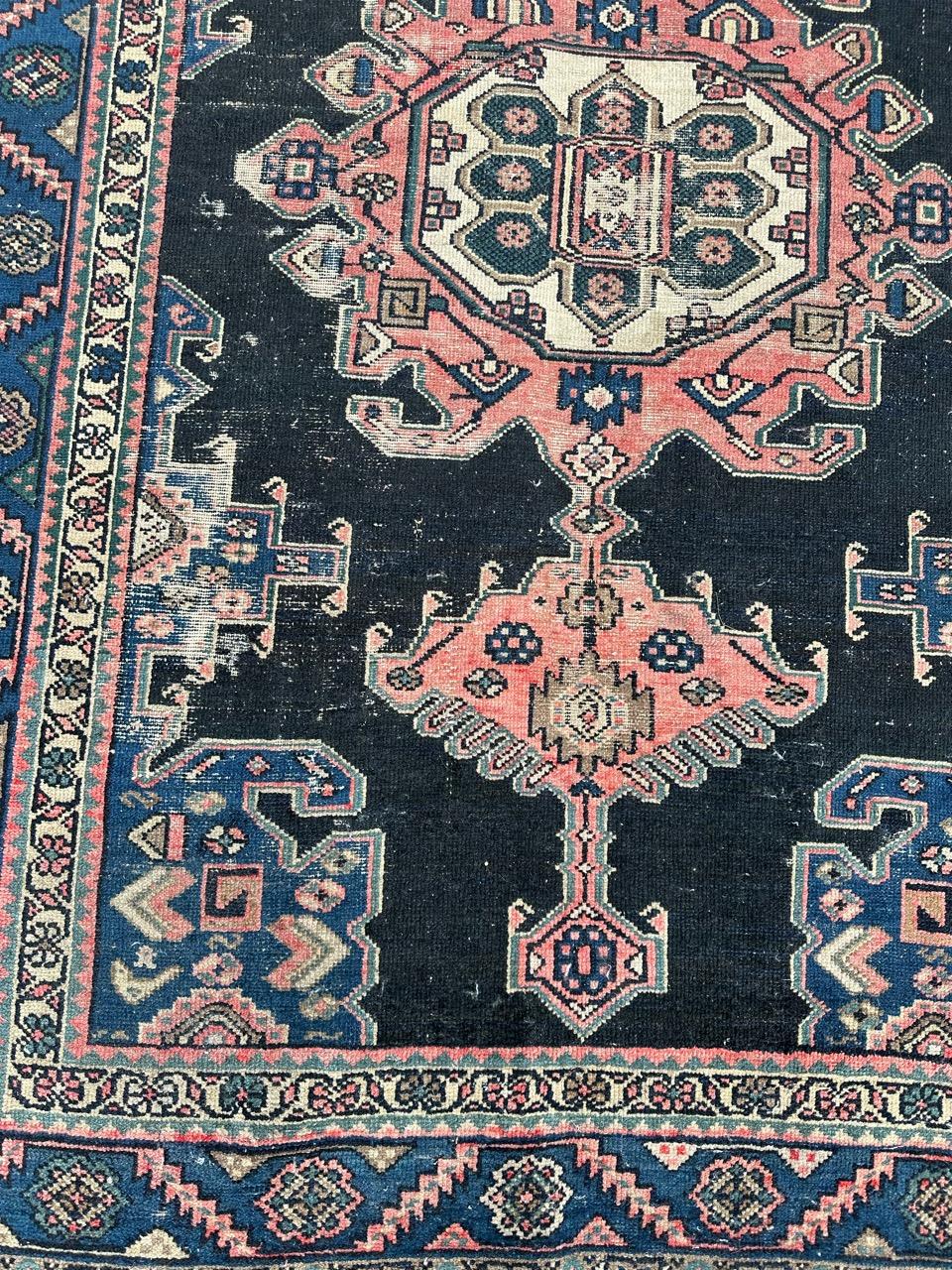 Malayer Bobyrug’s nice antique distressed Hamadan rug  For Sale
