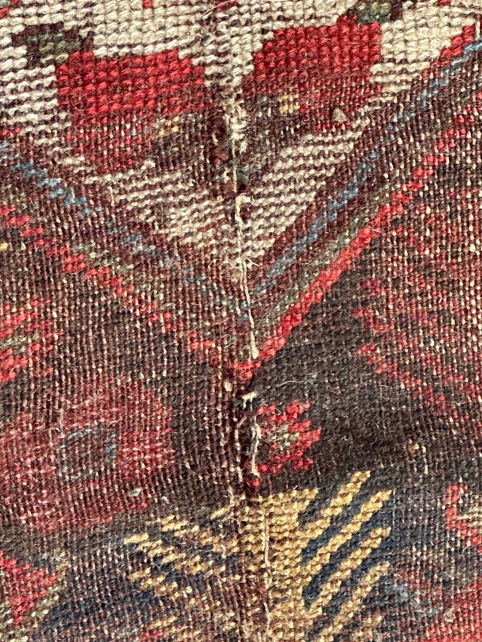 XIXe siècle Le beau tapis antique de Bobyrug en fragments de qashqai vieillis  en vente