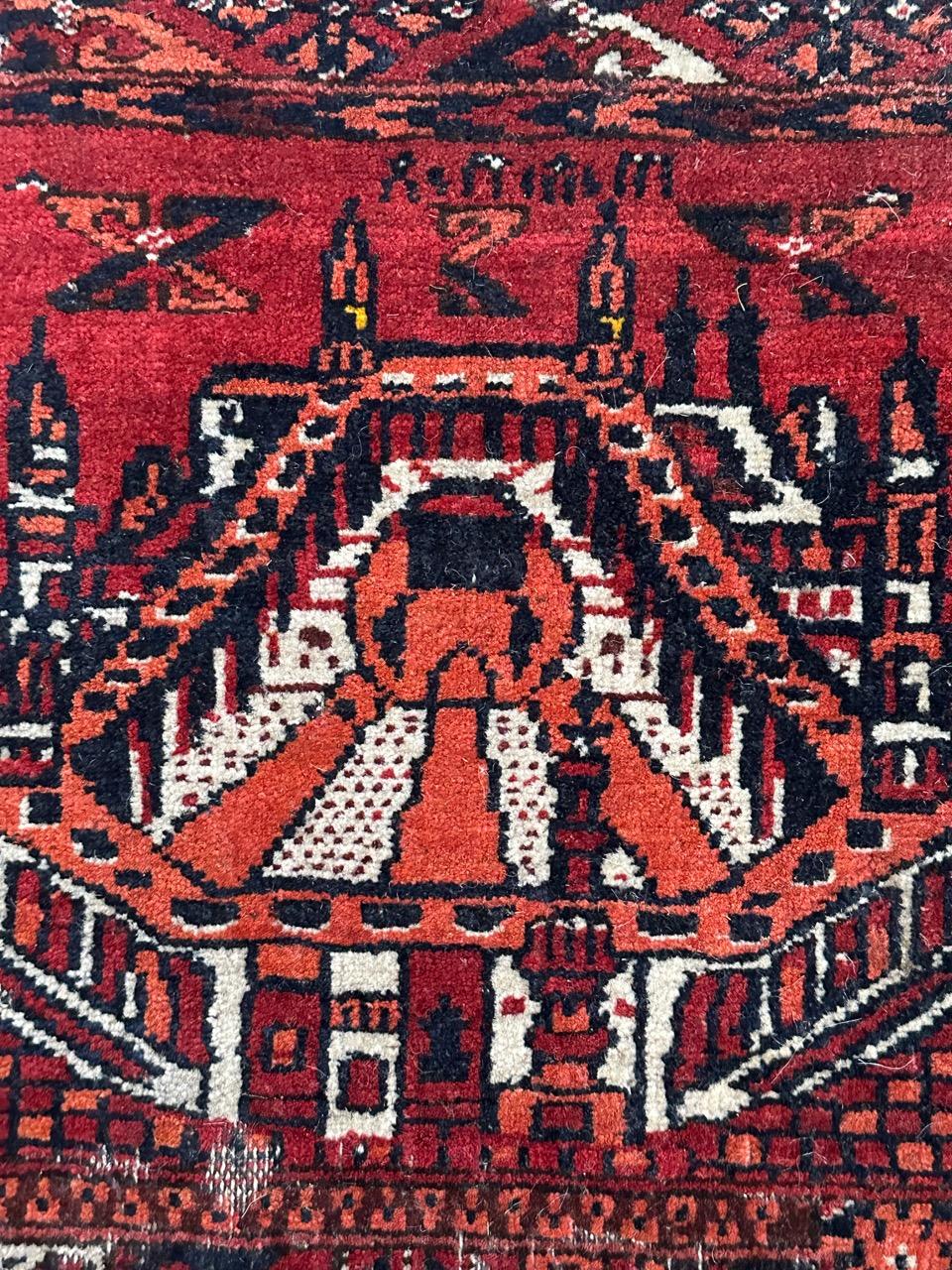 Le beau tapis antique du Turkménistan en détresse de Bobyrug  en vente 6