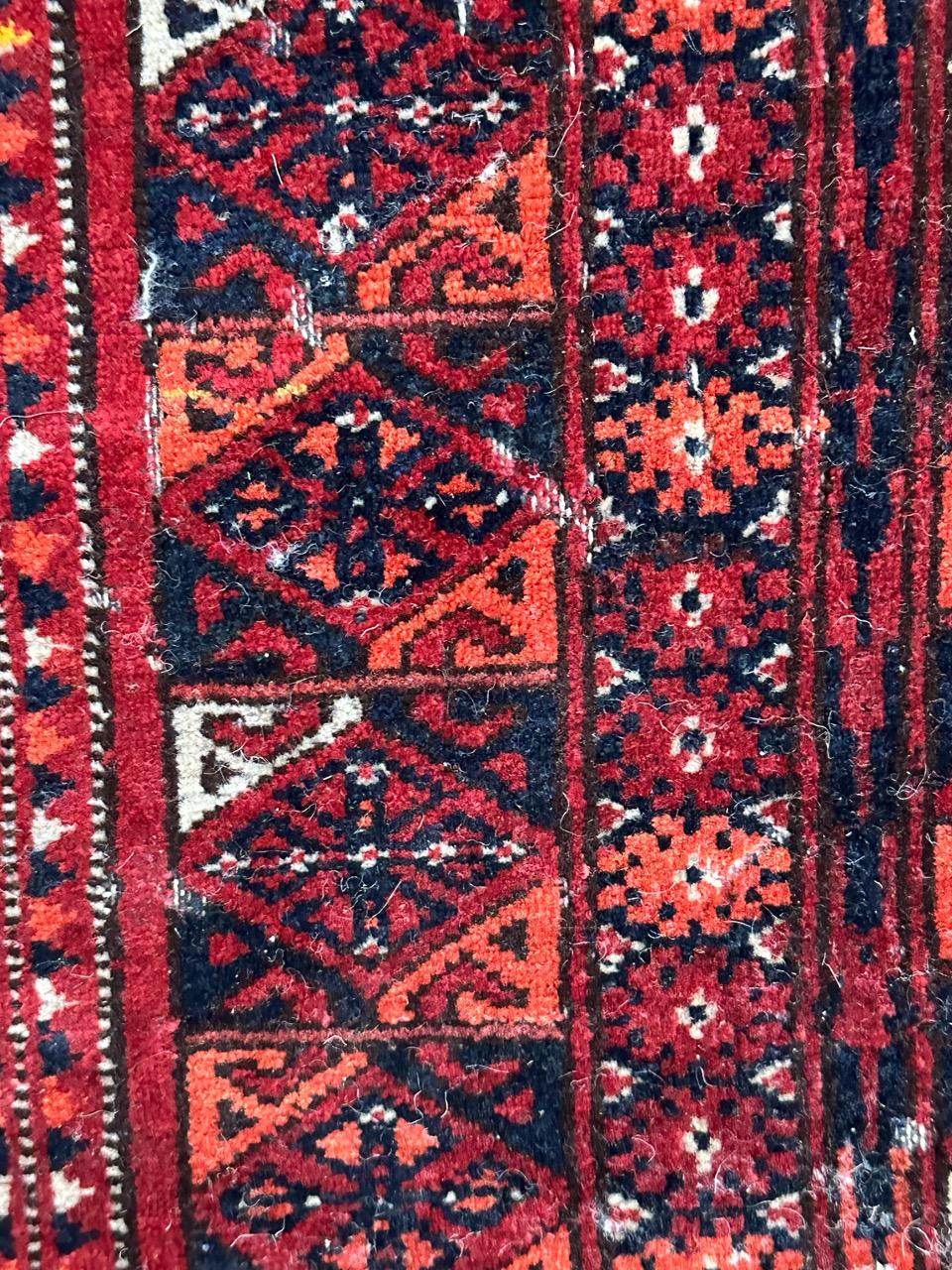Bobyrugs schöner antiker Turkmenen-Stammesteppich in Not  im Angebot 9