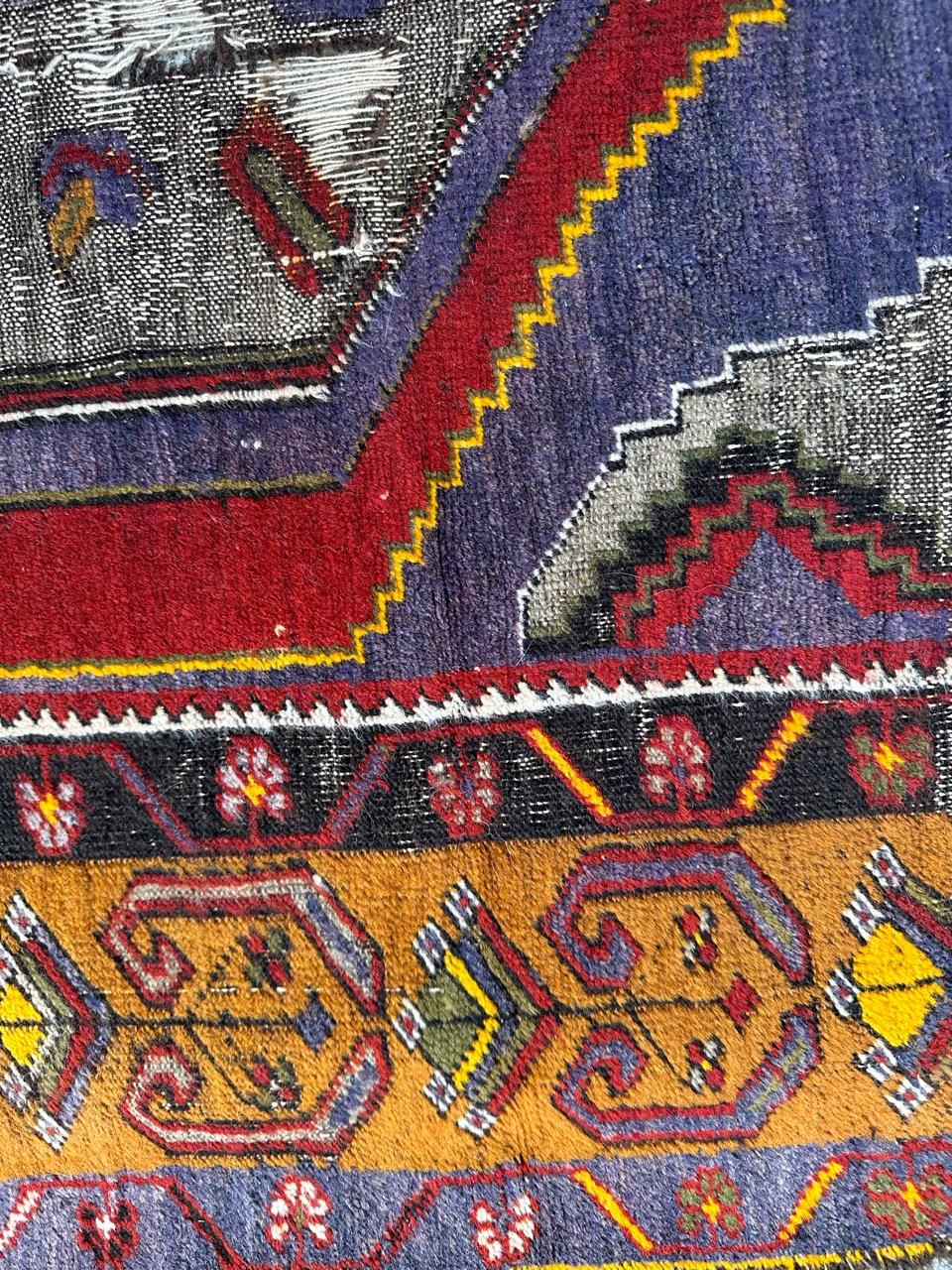 Bobyrug’s nice antique distressed Turkish rug  For Sale 7