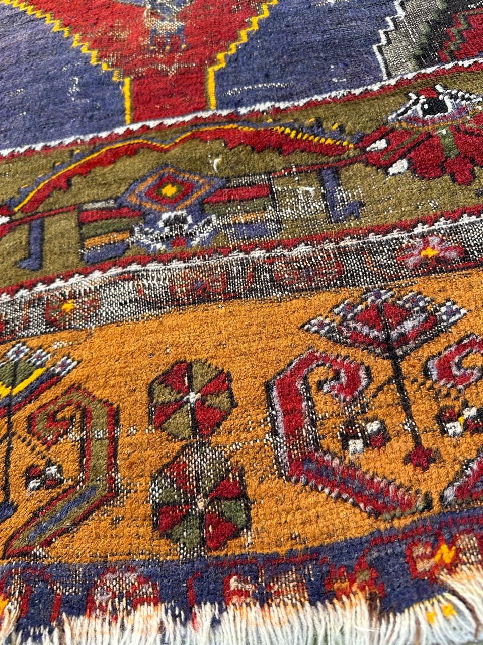 Bobyrug’s nice antique distressed Turkish rug  For Sale 9