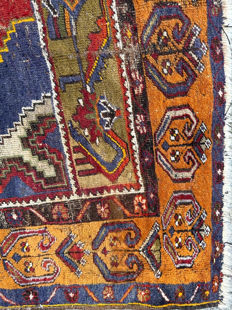 Bobyrug’s nice antique distressed Turkish rug  For Sale 12