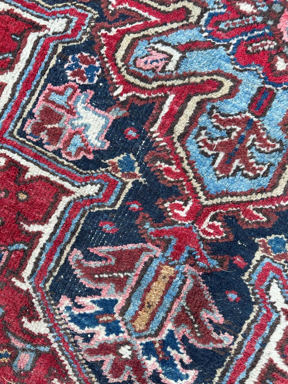 Bobyrug’s nice antique Heriz rug  For Sale 6