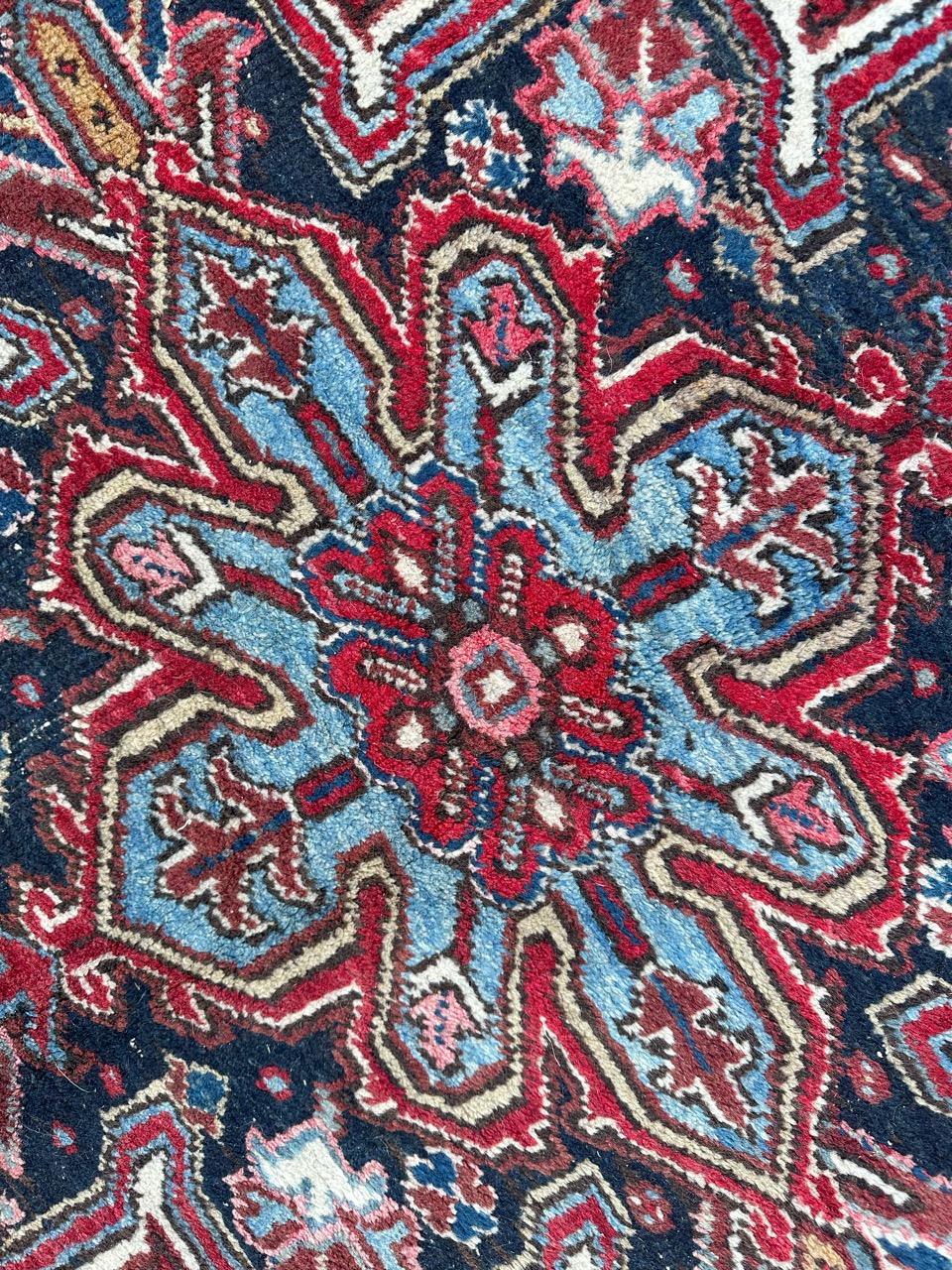 Bobyrug's schöner antiker Heriz-Teppich  im Angebot 7