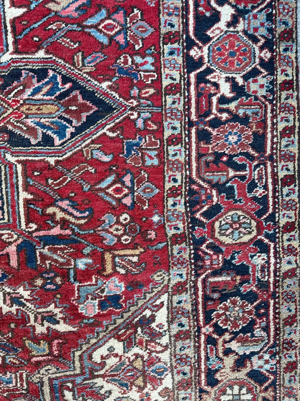 Bobyrug's schöner antiker Heriz-Teppich  im Angebot 8