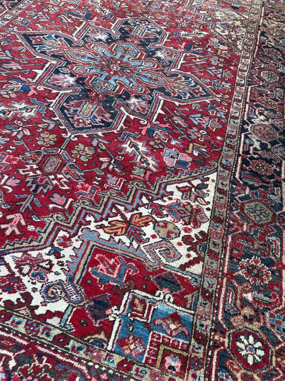 Bobyrug’s nice antique Heriz rug  For Sale 9