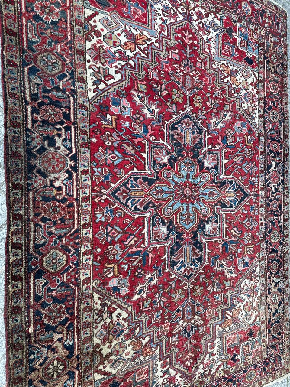 Bobyrug’s nice antique Heriz rug  For Sale 10