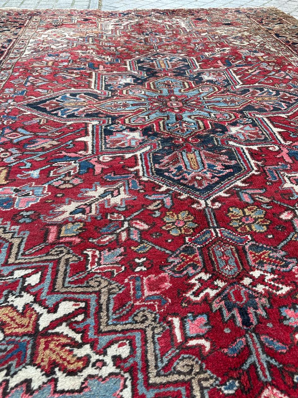 Bobyrug's schöner antiker Heriz-Teppich  im Angebot 11