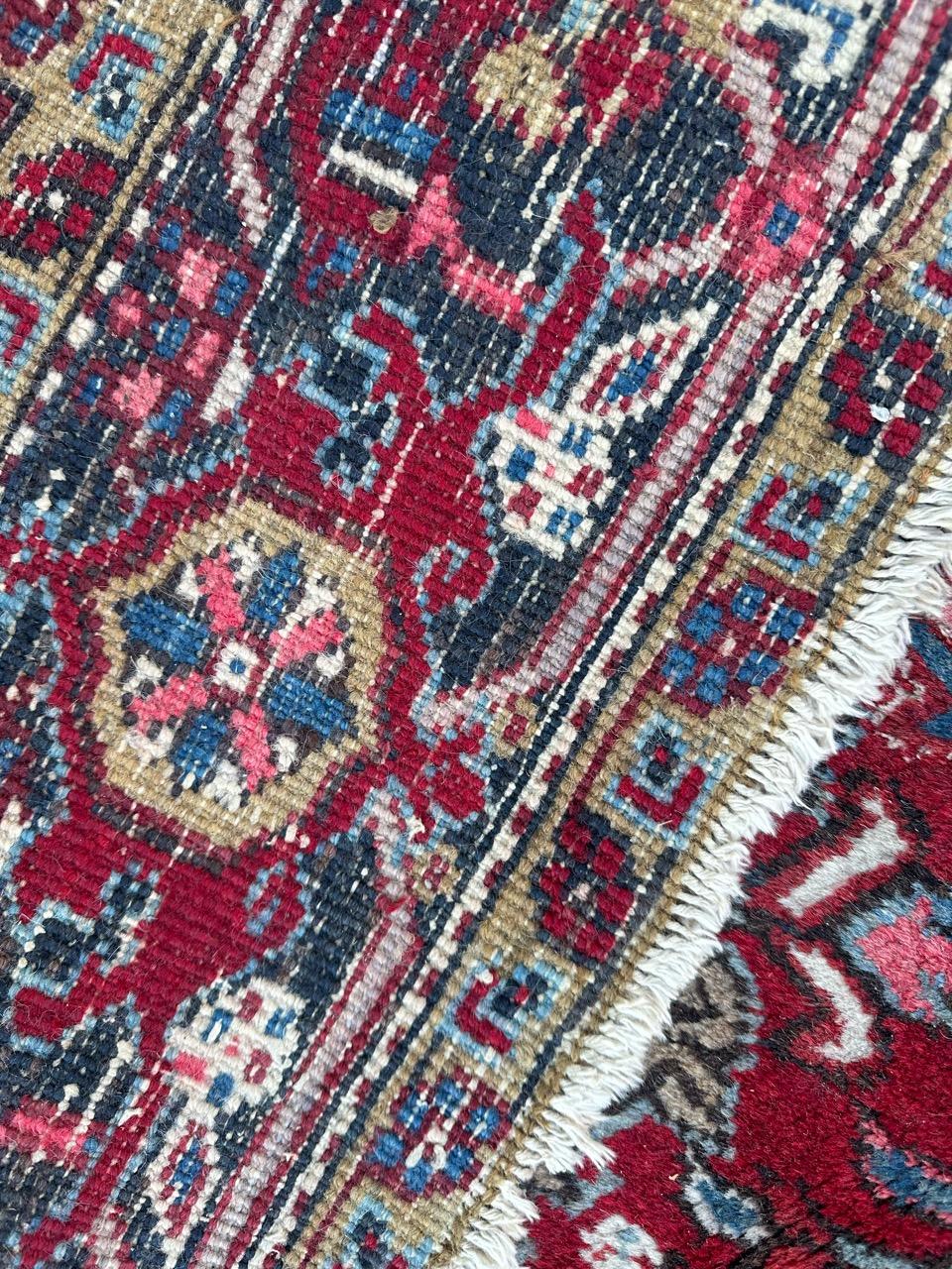 Bobyrug's schöner antiker Heriz-Teppich  im Angebot 12