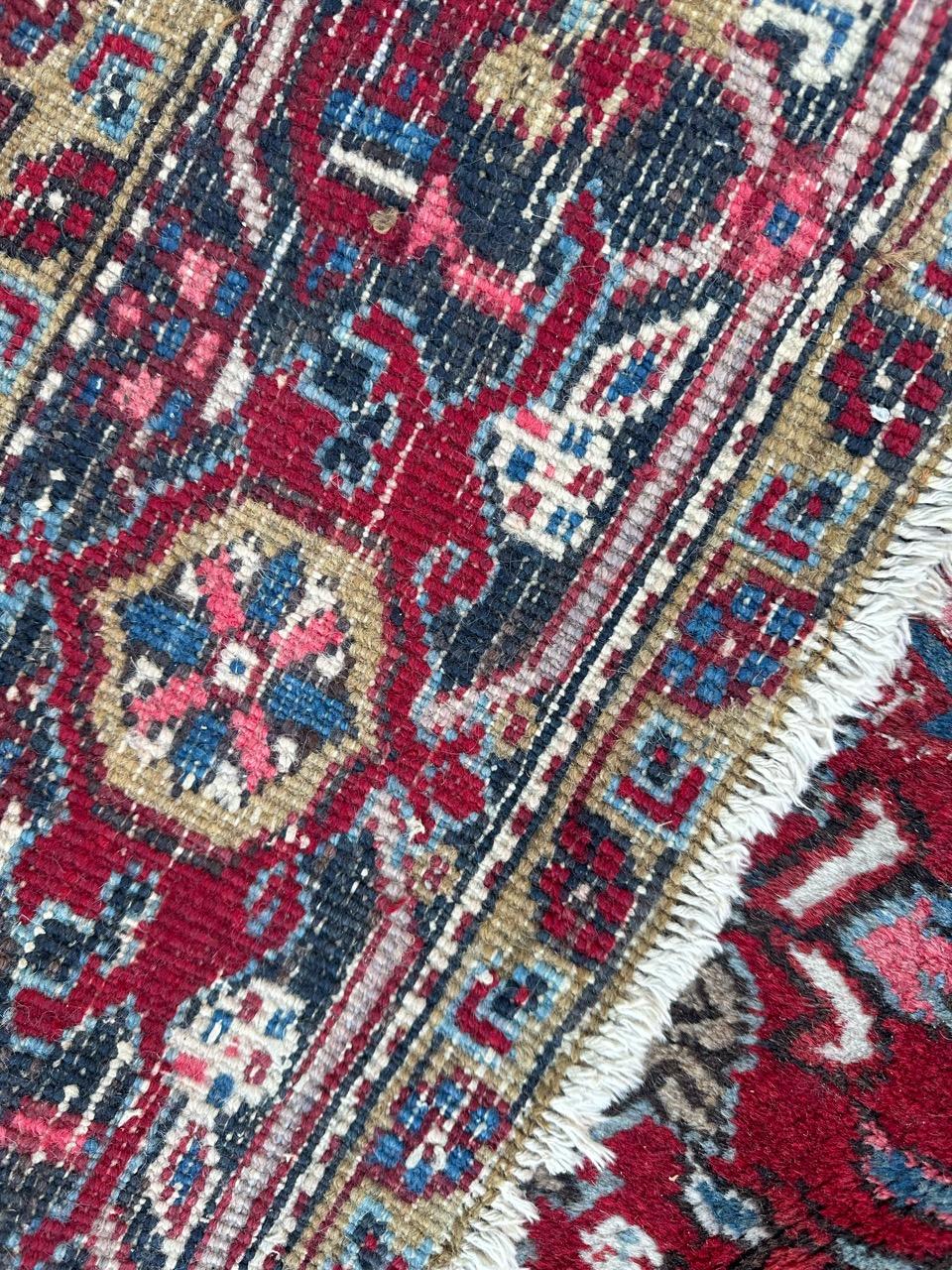 Bobyrug’s nice antique Heriz rug For Sale 12