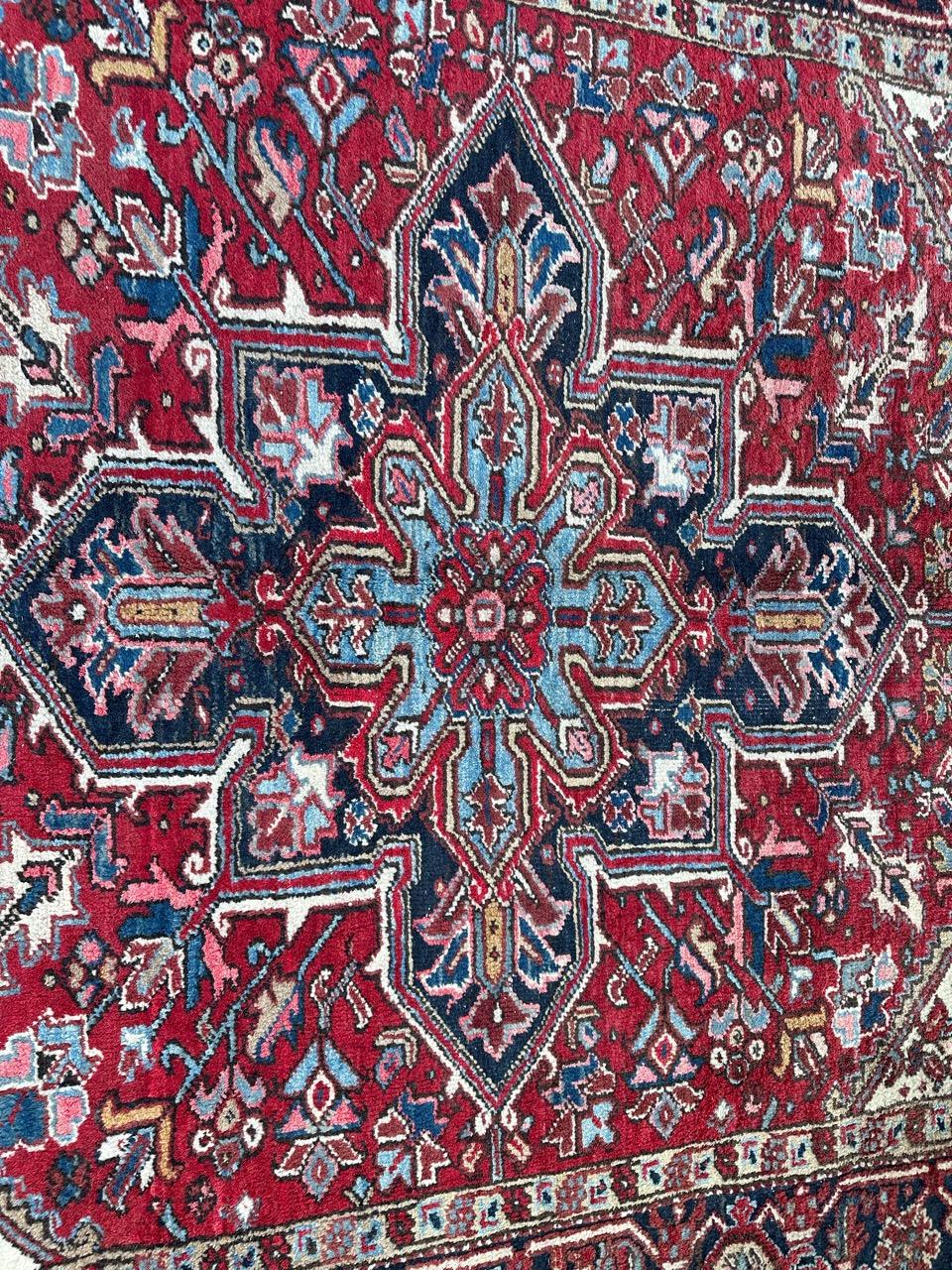 20th Century Bobyrug’s nice antique Heriz rug  For Sale