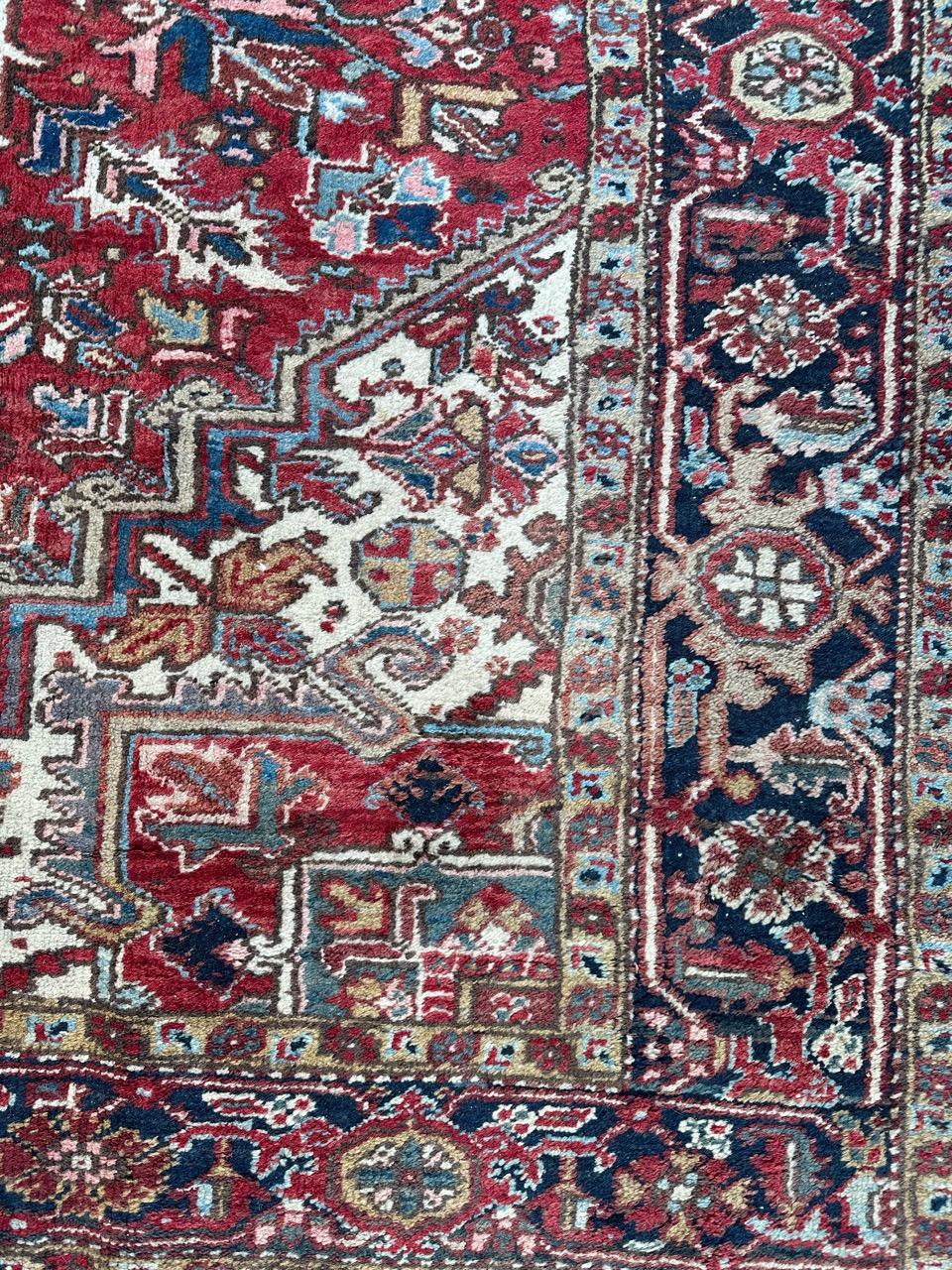 Bobyrug’s nice antique Heriz rug  For Sale 1