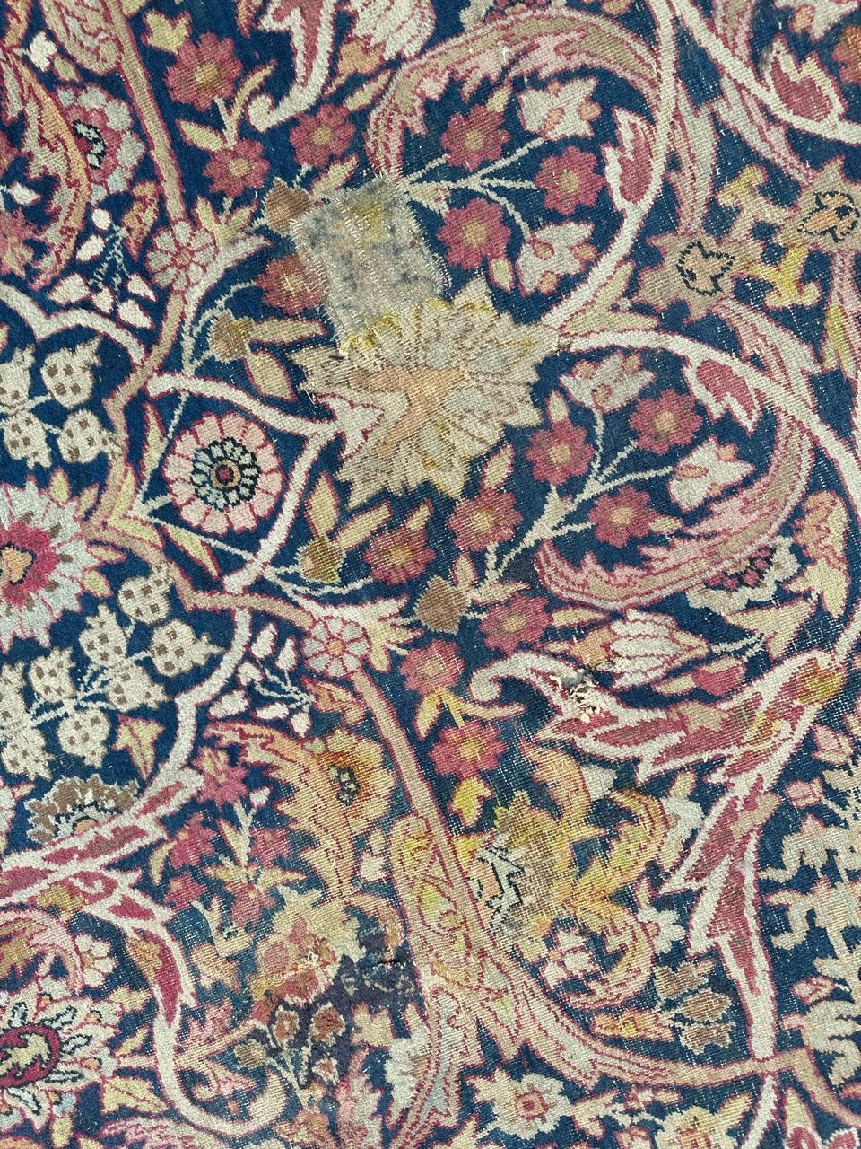 nice antique lavar Kirman rug For Sale 5