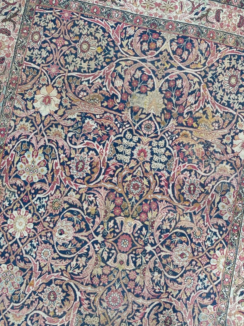 Asian  nice antique lavar Kirman rug  For Sale