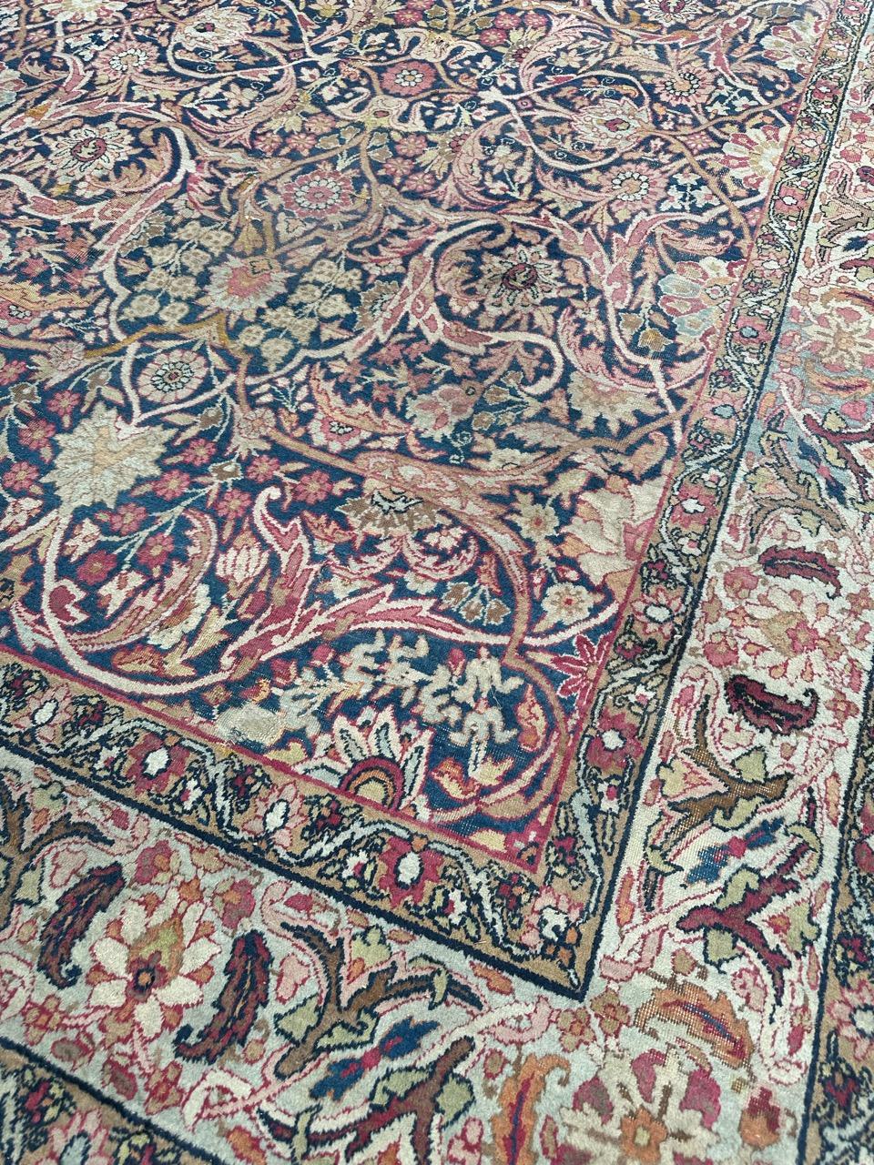  schöner antiker Lavar-Kirman-Teppich  (Handgeknüpft) im Angebot
