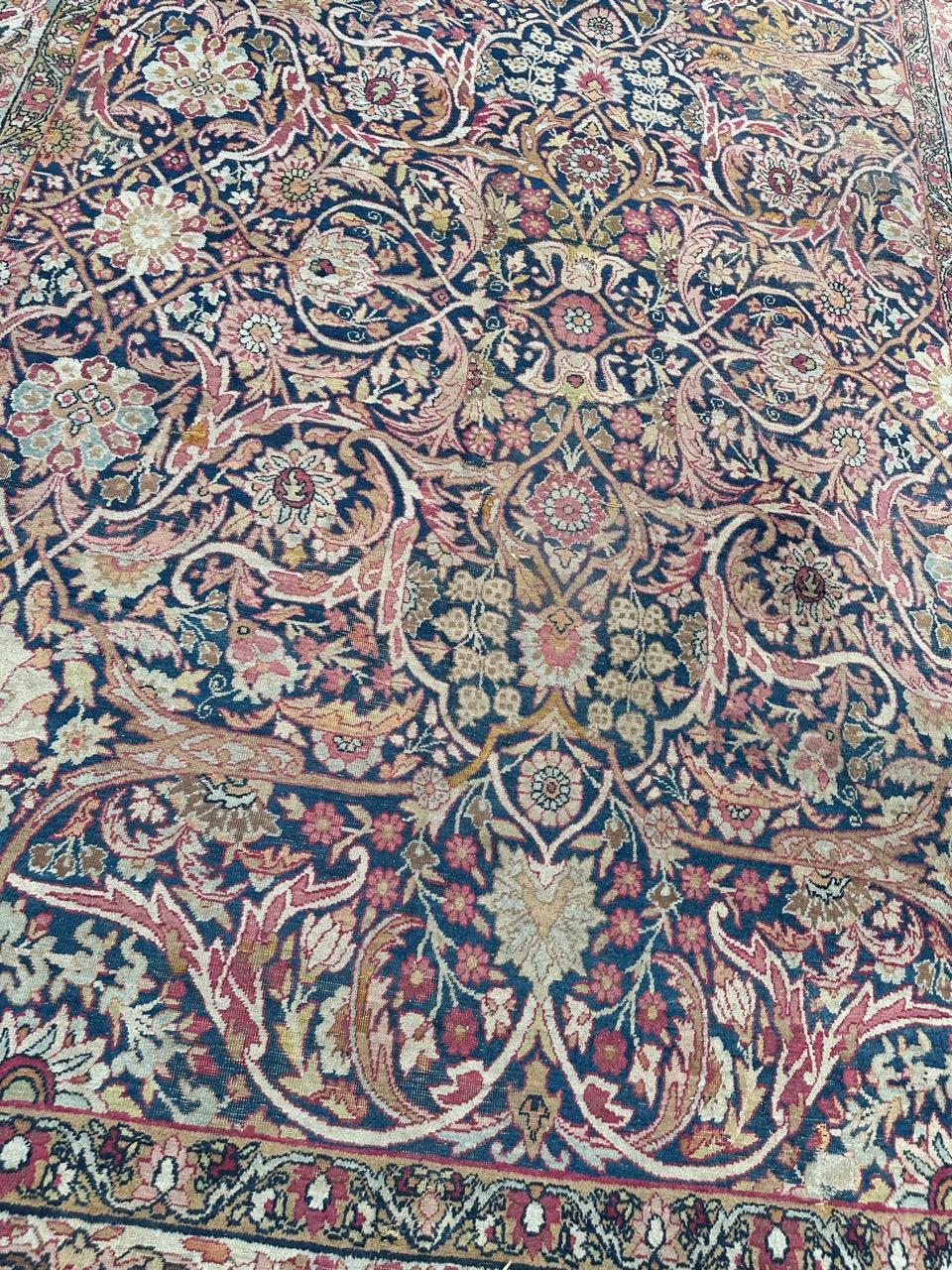 19th Century  nice antique lavar Kirman rug  For Sale