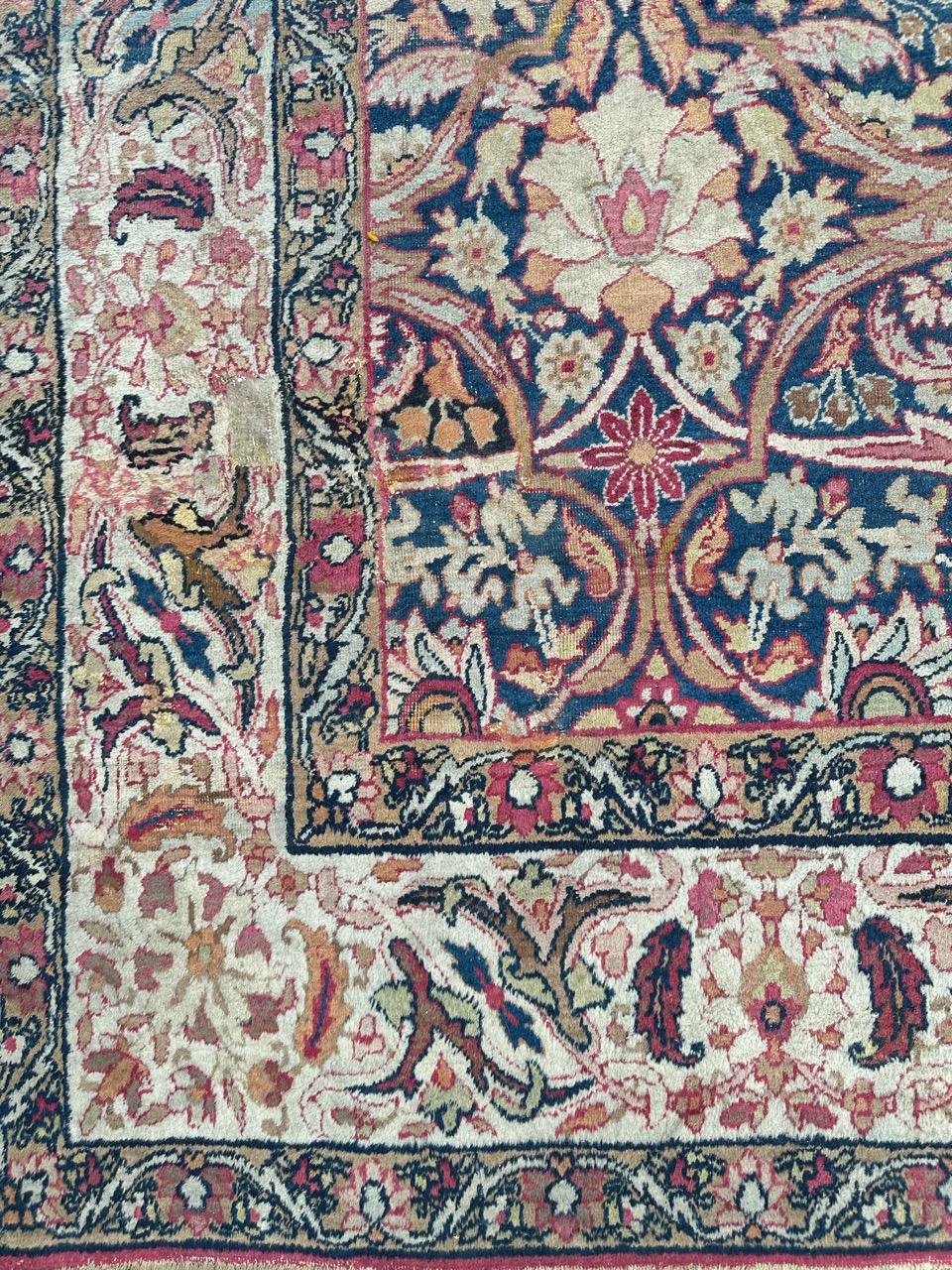  schöner antiker Lavar-Kirman-Teppich  (Wolle) im Angebot