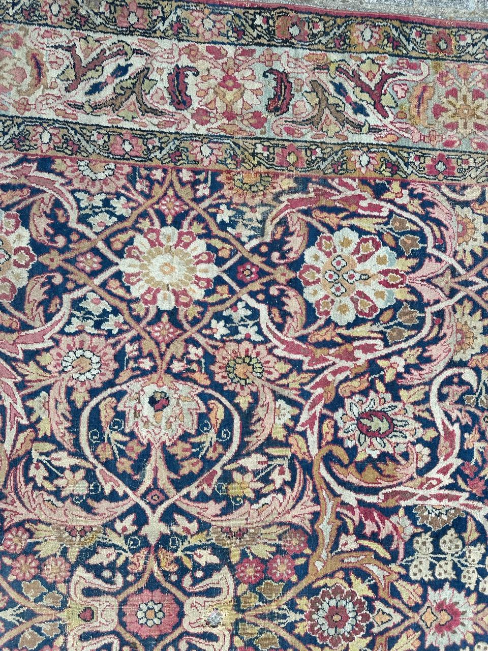  schöner antiker Lavar-Kirman-Teppich  im Angebot 1