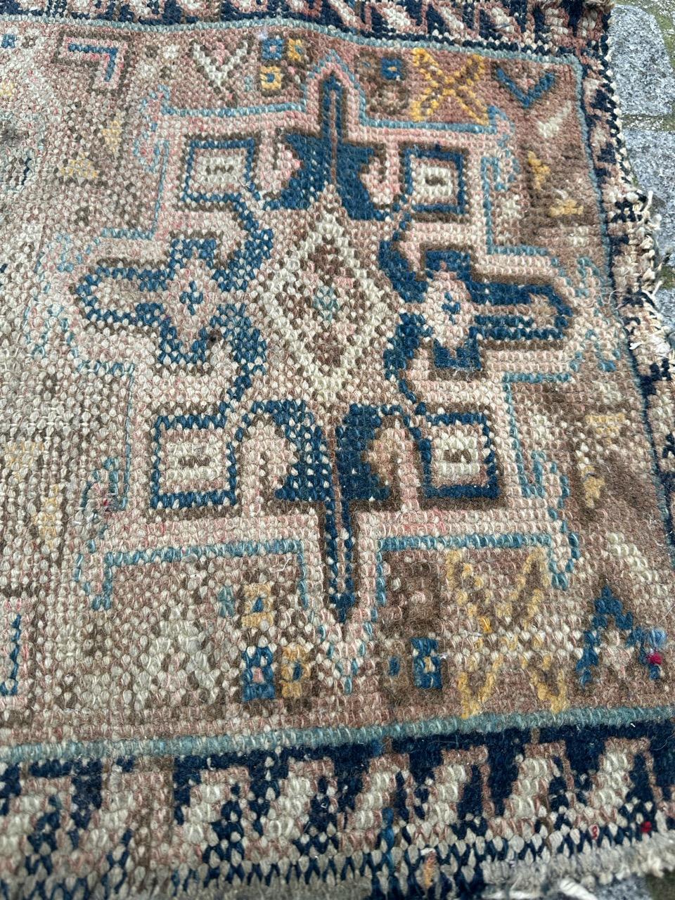 20th Century Bobyrug’s nice antique little tribal Hamadan rug  For Sale