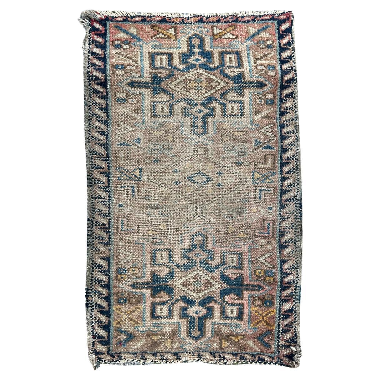 Bobyrug’s nice antique little tribal Hamadan rug 